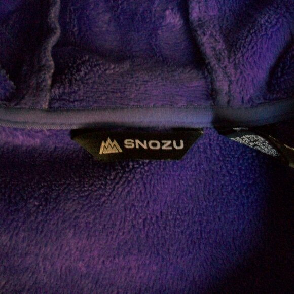 Snozu Pink Blue Purple Plaid Hood Rain Jacket GIRLS Sz L (14-16) - Picture 8 of 13